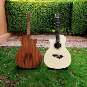 Custom Fingerstyle Parlor Guitar Left-Handed OO Cutaway Acoustic Guitar Designed for Lefty Players
