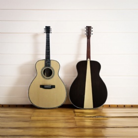 Custom OM Body Handmade All-Solid Wood Acoustic Guitar Revised Edition Solid East Indian rosewood back and sides