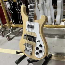 Custom 4 Strings Rickenback 4003 Bass Natural Color High Quality Guitarra Chrome Hardware