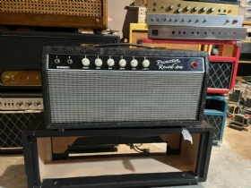 Custom Handwired Guitar Amplifier Princeton Reverb Head Fender Blackface Style with 2 Inputs and Sunflower Tolex