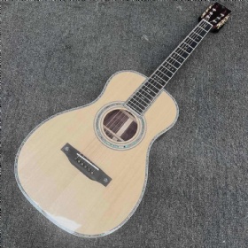 Custom Martin Style O Shape Solid Rosewood Back Side Folk Acoustic Guitar, Accept Acoustic and Electric Guitar OEM