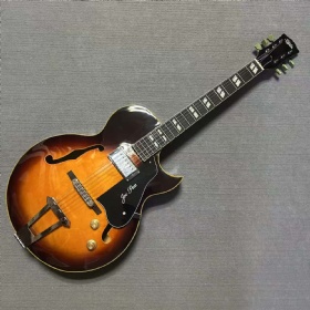 Custom JOE PASS Epiphone 1960 GB ES-175 Style Vintage Hollow Body Electric Guitar in Sunburst, Custom LOGO on Headstock