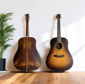 Custom 41 Inch D Body Dreadnought Wide Neck Acoustic Guitar with Solid Cocobolo Back Sides