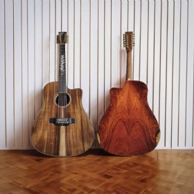 Custom Dreadnought ALL SOLID Cocobolo Deluxe Acoustic Guitar