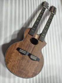 Custom Ritchie Sambora Taylor Doubleneck, Solid KOA Back Side Version
