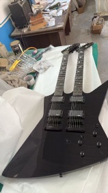 Custom James Hetfield’s ESP MX250 6+12 Strings Doubleneck Electric Guitar in Black with Active Pickup