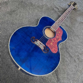 Custom 43 Inch Gibson SJ200 Jumbo Style Flamed Maple Acoustic Guitar