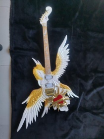 Custom ESP Style Special Body Angel Electric Guitar with LED Lights