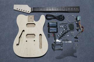 Custom 2PCS Ash Wood Body T Style Bigsby Bridge Custom DIY Guitar Kit