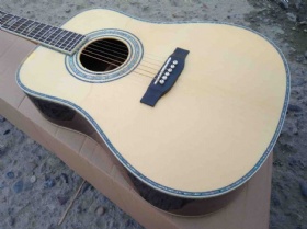 Custom Abalone Binding Glossing Finish Headstock Shell Inlay 5A AAAAA Dreadnought D Body 41 Inch Folk Acoustic Guitar