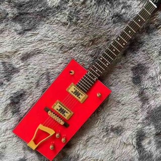 Custom Grand G6138 Bo Diddley Electric Guitar Ebony Fingerboard Firebird Red Color