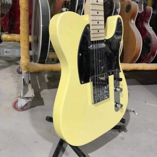 Custom St Electric Guitar in Sky Blue Color Maple Fingerboard White Pickguard Chrome Hardware